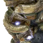 39.3"H-Two Bears Playing Garden Outdoor Fountain with LED Lights