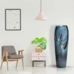 38.7”H Outdoor/Indoor Water Jar Fountain Tall Floor with LED Lights