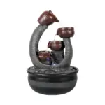 5-Tiered Resin Indoor Tabletop Fountain with LED Lights-15.7"H