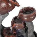 5-Tiered Resin Indoor Tabletop Fountain with LED Lights-15.7"H