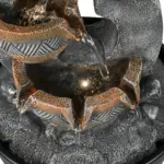 4-Tiered Resin Indoor Tabletop Fountain with LED Lights-15.7"H