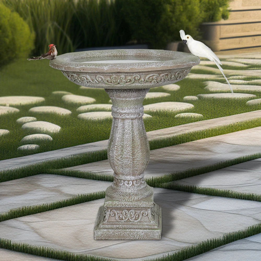 product_image_1765565355 23"H-Fibre Reinforced Concrete Garden Antique Birdbaths