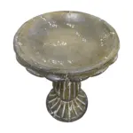 18.1" H Antique-Style Birdbath for Freestanding Distressed for Patio, Yard, and Outdoor Decor