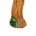 24.4"H Concrete Outdoor Bird Bath with Sunflower Bowl and Woodtone Pedestal - Garden Decor