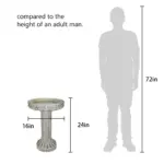 Outdoor Birdbath with Base - Round Garden Bird Pond for Playful Birds and Vibrant Atmosphere